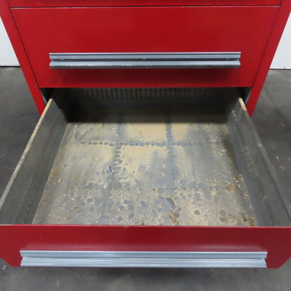 Stanley Vidmar 6 Drawer Small Parts Tool Storage Shop Cabinet 30" x 28" x 59"