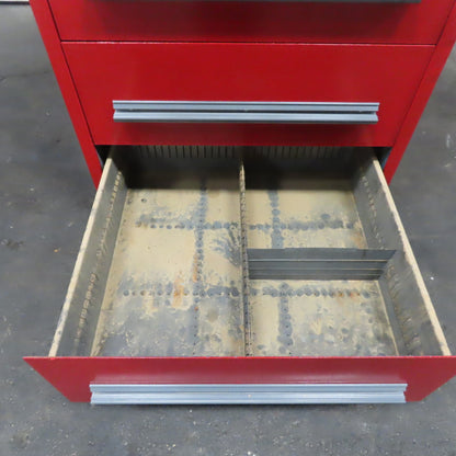 Stanley Vidmar 6 Drawer Small Parts Tool Storage Shop Cabinet 30" x 28" x 59"
