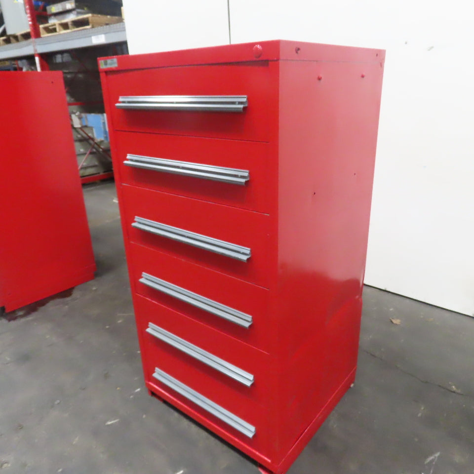 Stanley Vidmar 6 Drawer Small Parts Tool Storage Shop Cabinet 30" x 28" x 59"