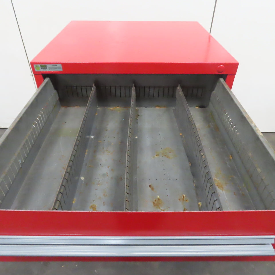 Stanley Vidmar 6 Drawer Small Parts Tool Storage Shop Cabinet 30" x 28" x 59"