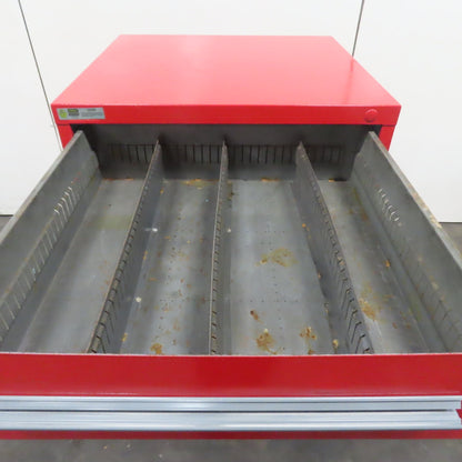 Stanley Vidmar 6 Drawer Small Parts Tool Storage Shop Cabinet 30" x 28" x 59"