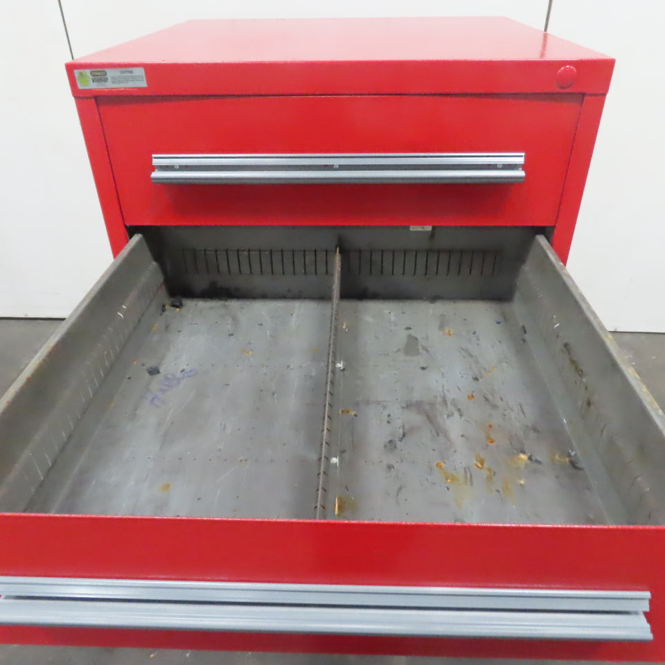 Stanley Vidmar 6 Drawer Small Parts Tool Storage Shop Cabinet 30" x 28" x 59"
