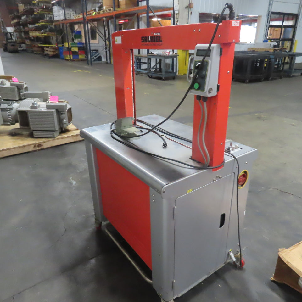 Samuel P-702 Semi-Automatic Arch Strapping Machine 110V 1Ph w/ Foot Pedal