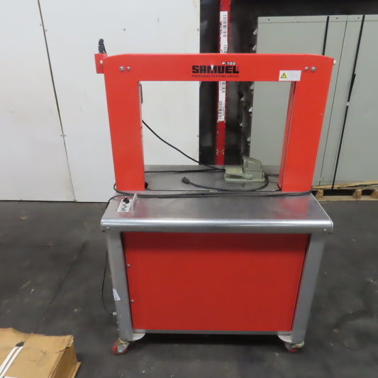 Samuel P-702 Semi-Automatic Arch Strapping Machine 110V 1Ph w/ Foot Pedal