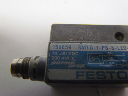 Festo SMTO-1-PS-5-LED-24-B Electronic Proximity Switch Piston Position Sensor