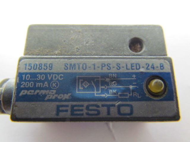 Festo SMTO-1-PS-5-LED-24-B Electronic Proximity Switch Piston Position Sensor