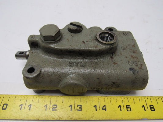 Raymond Single Spool Hydraulic Control Valve From Pacer Model 60 Forklift