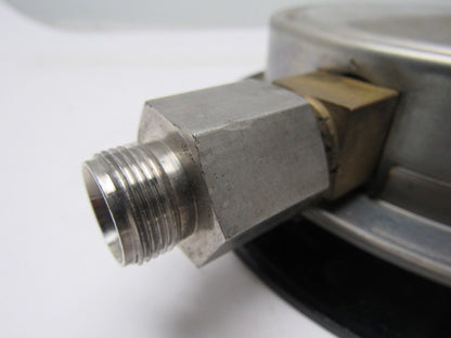 ENFM 6" Flanged Mount Liquid Filled Pressure Gauge 0-1000 Psi 1/2" npt Bottom