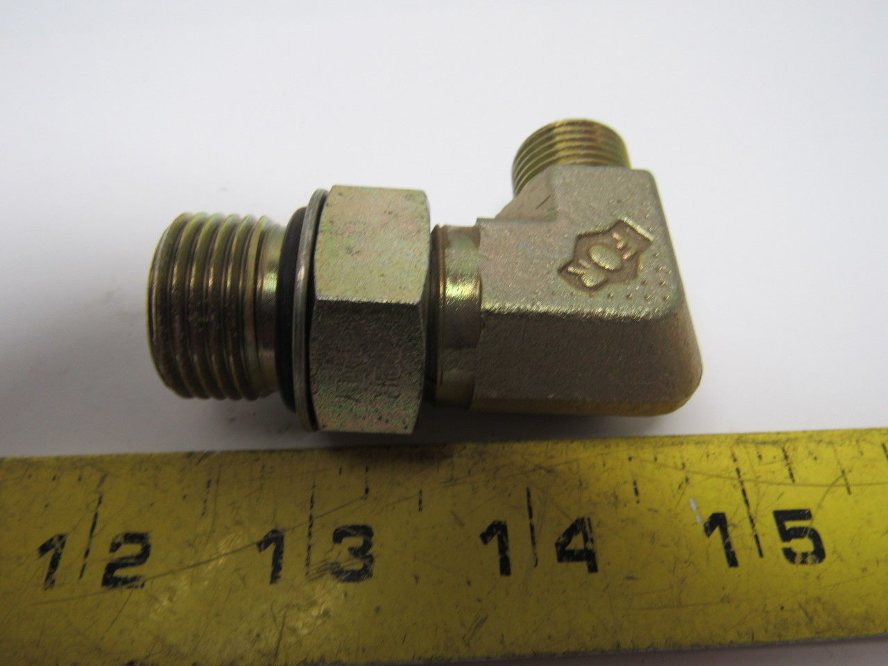 Hydraulic Fitting 90° Elbow, 3/8 ORFS x 1 ORB Male -16 Straight Thread Lot of 3