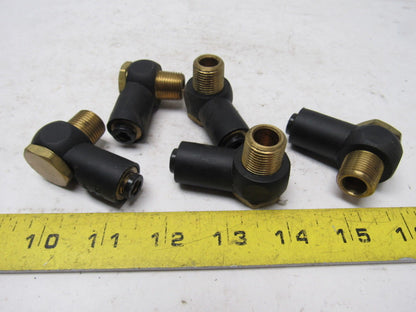 3018 56 18 90° Single Banjo Fitting Tube 1/4" Pipe 3/8" Lot of 5