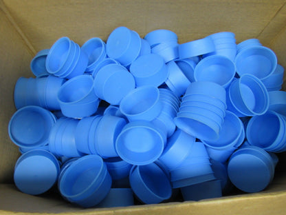 Alliance/Essentra Blue PE Socket-Weld Fitting Plug 2-3/8" Base OD. Lot of 600