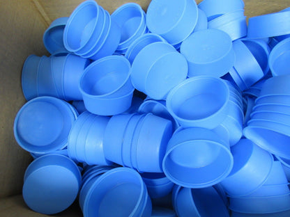 Alliance/Essentra Blue PE Socket-Weld Fitting Plug 2-3/8" Base OD. Lot of 600