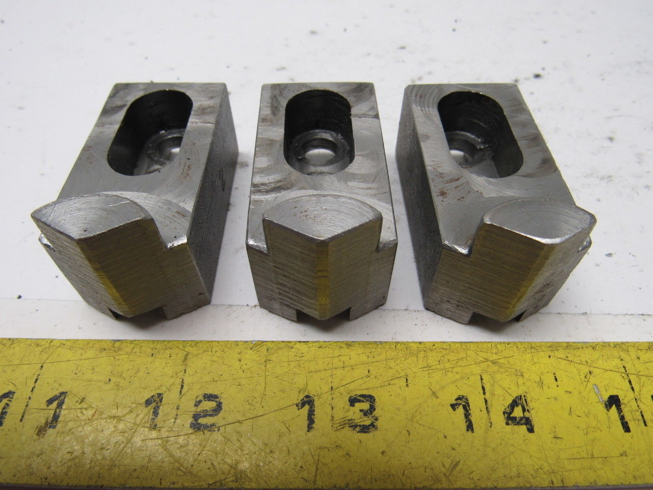 Dillon KW4 Custom Serrated Lathe Chuck Soft Jaws 1" ID Radius Set of 3