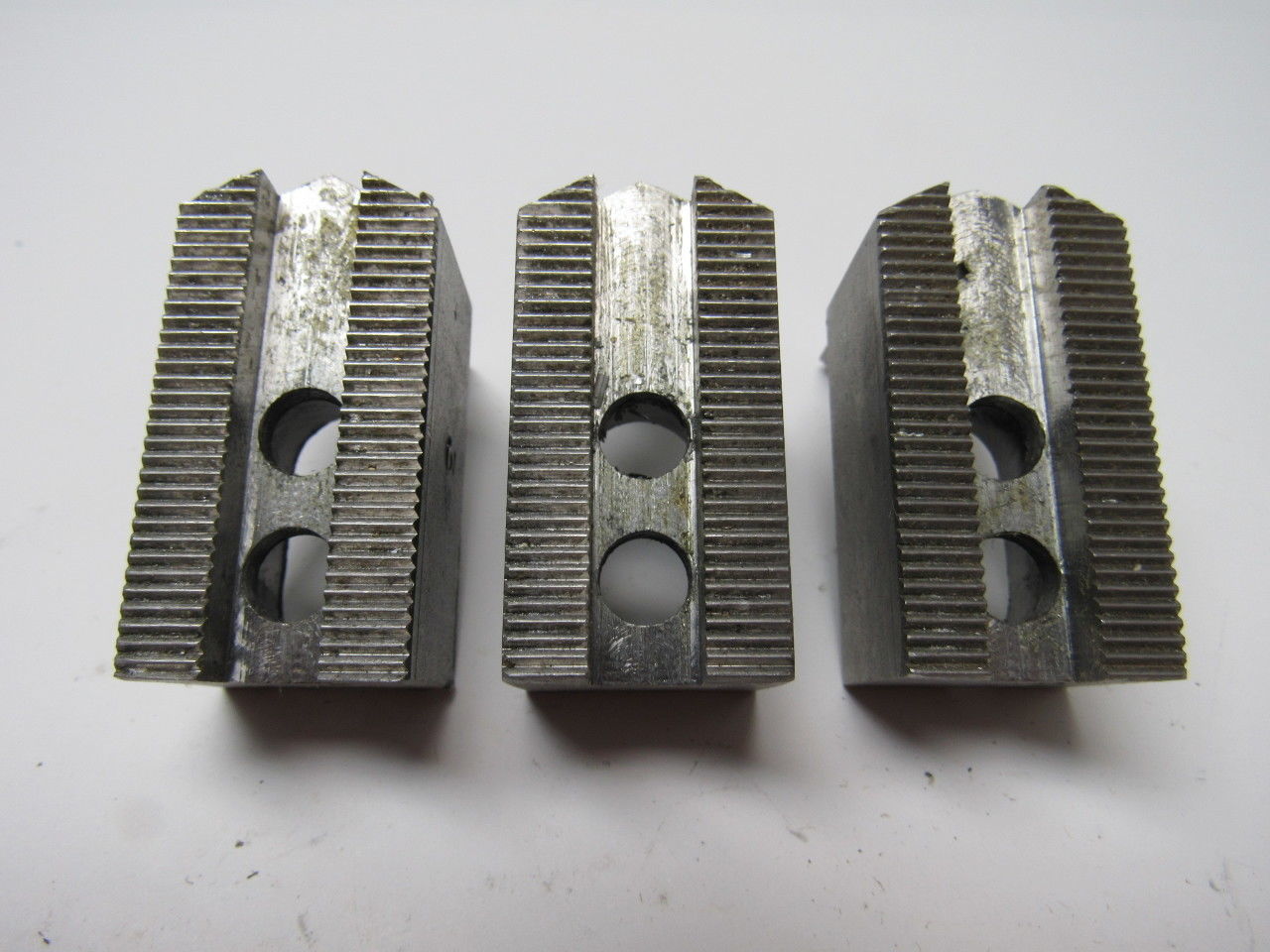 Dillon KW4-2H Custom Serrated Lathe Chuck Soft Jaws 0.985" ID Radius Set of 3