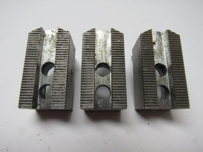 Dillon KW4-2H Custom Serrated Lathe Chuck Soft Jaws 0.985" ID Radius Set of 3