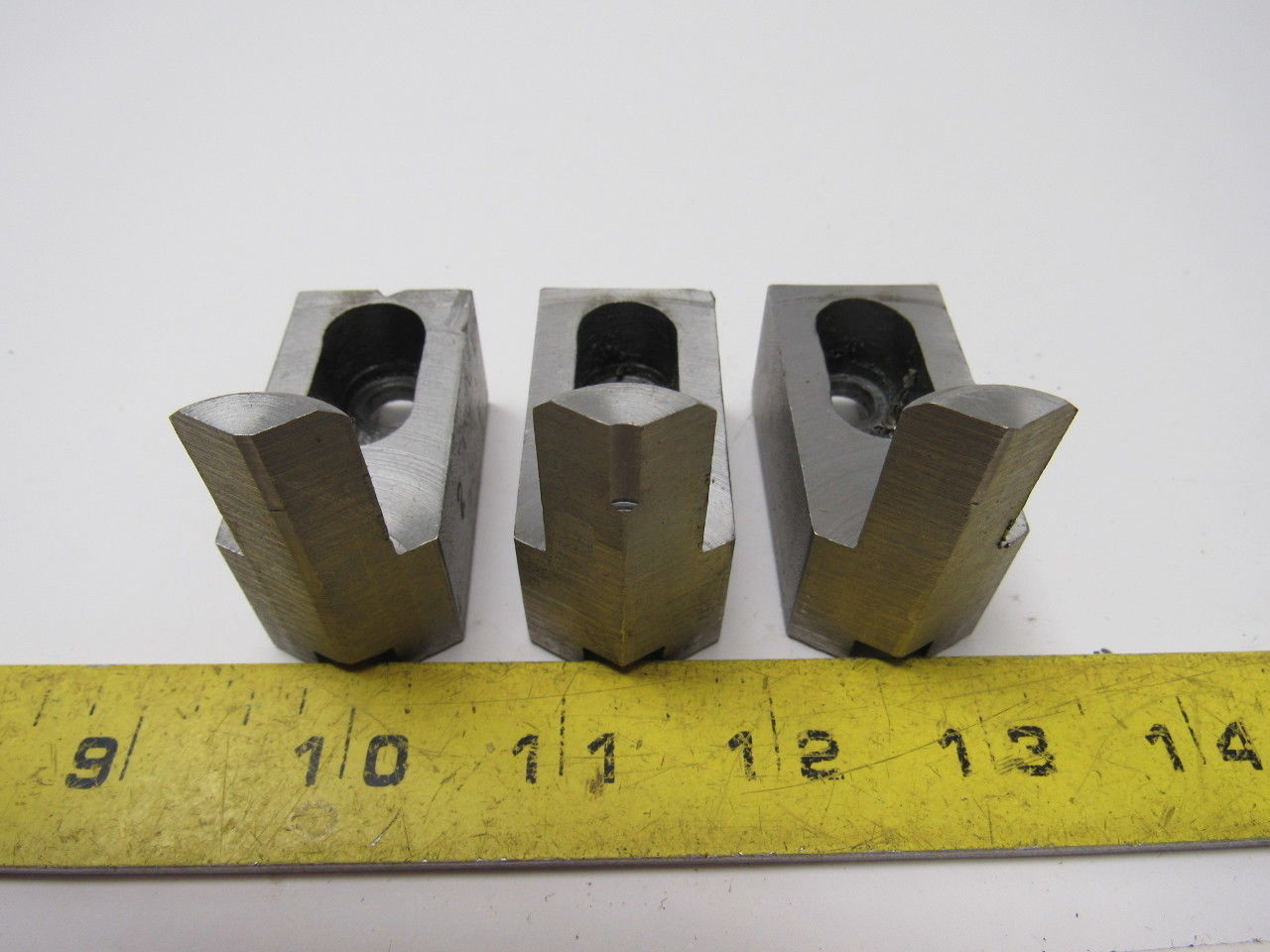 Dillon KW4-2H Custom Serrated Lathe Chuck Soft Jaws 0.985" ID Radius Set of 3