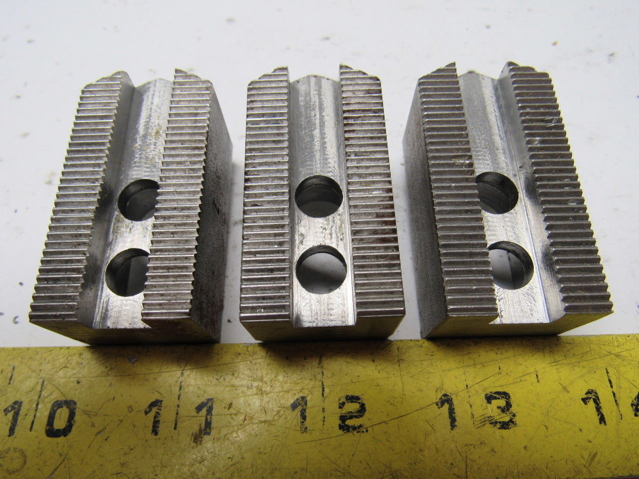 Dillon KW4 Custom Serrated Lathe Chuck Soft Jaws 0.744" ID Radius Set of 3