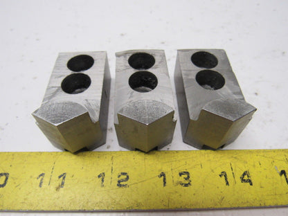 Dillon KW4 Custom Serrated Lathe Chuck Soft Jaws 0.937" ID Radius Set of 3