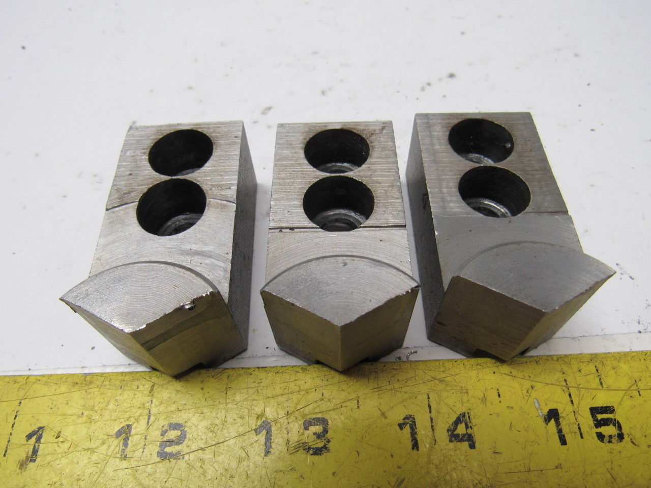Dillon KW4 Custom Serrated Lathe Chuck Soft Jaws 1.250" ID Radius Set of 3