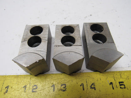 Dillon KW4 Custom Serrated Lathe Chuck Soft Jaws 1.250" ID Radius Set of 3