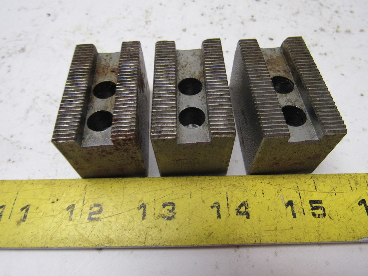 Custom Serrated Lathe Chuck Soft Jaws 0.7187" OD Radius Set of 3