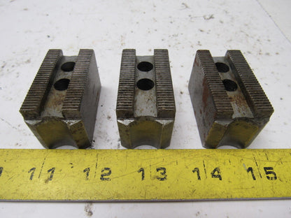 Custom Serrated Lathe Chuck Soft Jaws 0.7187" OD Radius Set of 3