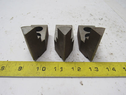 Huron KT6-EH Serrated Lathe Chuck Pointed Jaws Stepped ID Set of 3