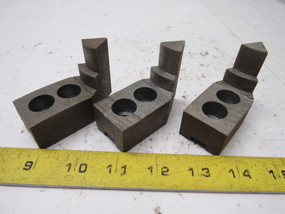 Huron KT6-EH Serrated Lathe Chuck Pointed Jaws Stepped ID Set of 3