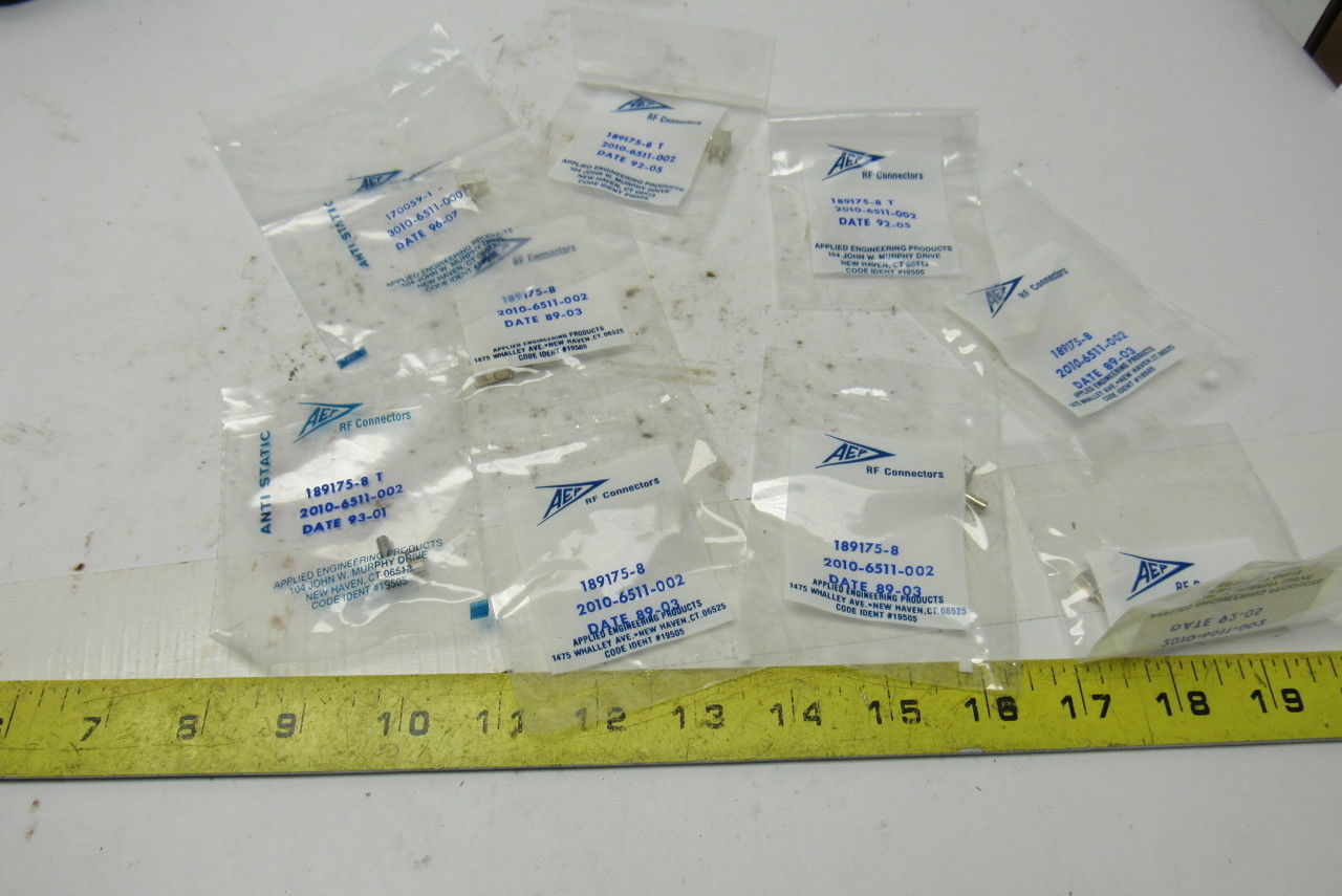 AEP 2010-6511-002 Mini RF 90-? Connector Lot Of 9