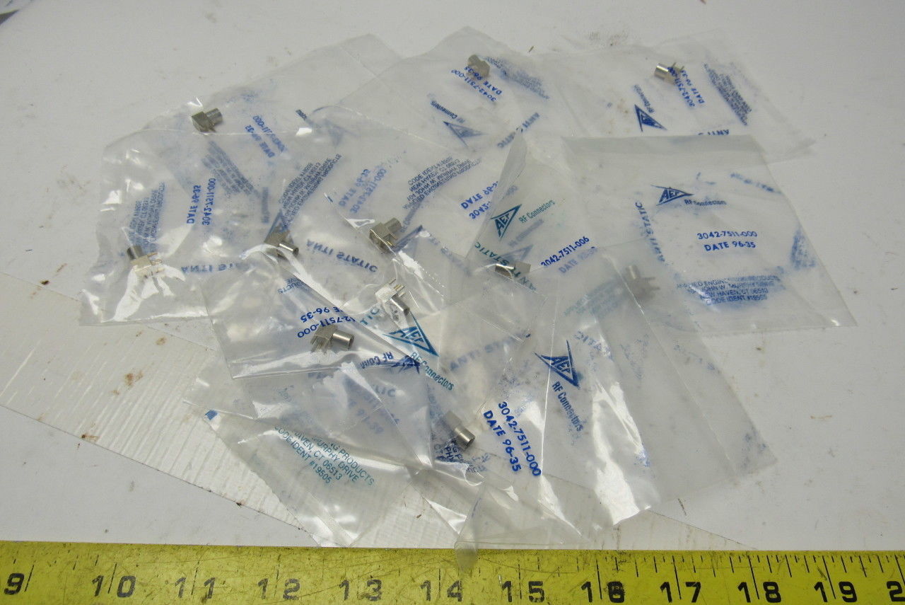 AEP 3042-7511-000 Mini RF 90° Connector Lot Of 10
