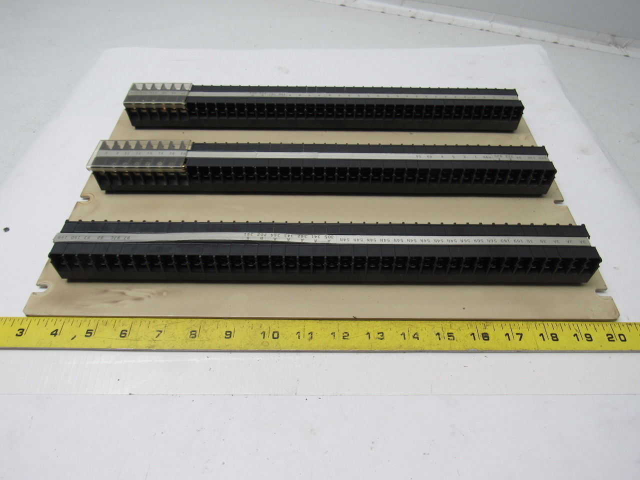 KG15, KG30 Terminal Blocks Plate Mounted 120 Contacts 17"X11" Plate 15 & 30 Amp