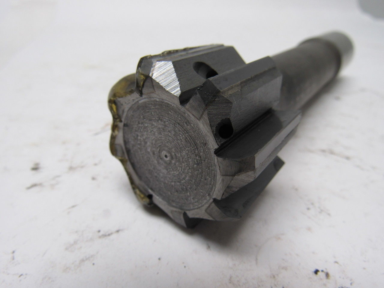 1.5" 8 Flute Coolant Fed End Mill 1" Shank 1.5" Shoulder 6" OAL Sharp!