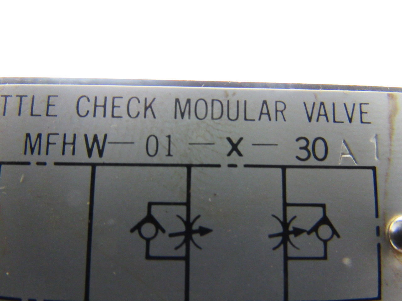 BrandKoshin-Racine MFHW-01-X-30A Throttle Check Modular Hydraulic Valve Mazak