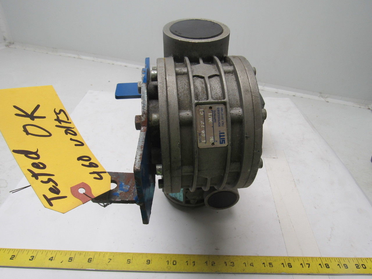 WEG SITI I60 FP 2518ES3E63 1/3HP Sever Duty Electric Motor W/ 30:1 Speed Reducer
