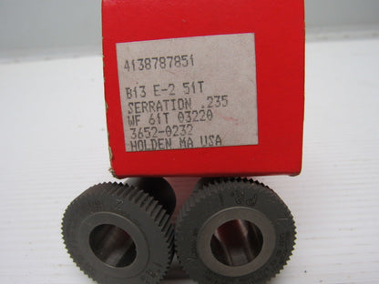 Reed B13 E-2 51T .235 Serration Knurl Rolling Dies 1 Set of 2