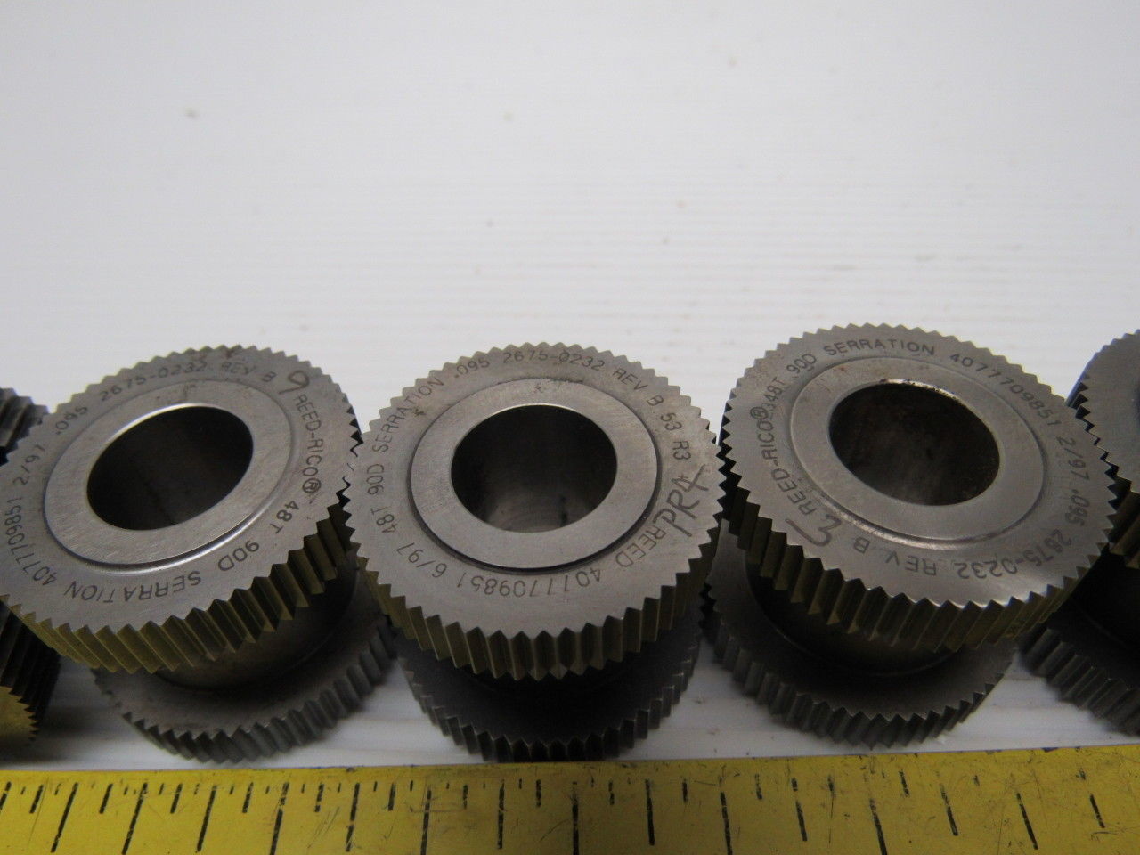 Reed 2675-0232 Rev B 48T 90D Serration Knurl Rolling Dies 1 Set of 5
