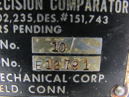 Dow-Gage 10 Dial Manual Precision Parts Comparator Quality Control .01mm
