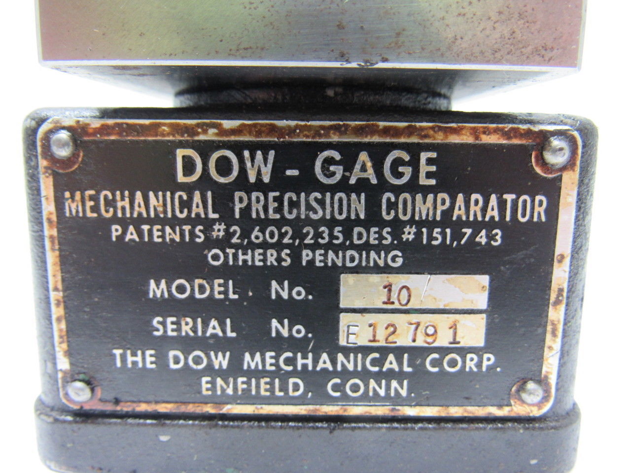 Dow-Gage 10 Dial Manual Precision Parts Comparator Quality Control .01mm