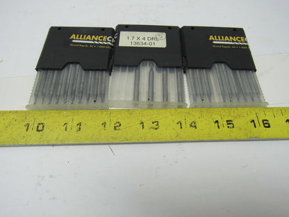 Alliance CNC 13634-001 1.7mm x 4mm Micro Drill Bit Lot of 24