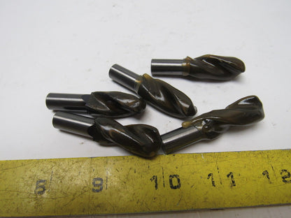 31/64" Stubby length Drill Bit 2.10 OAL 2 Flute 118° Lot of 5