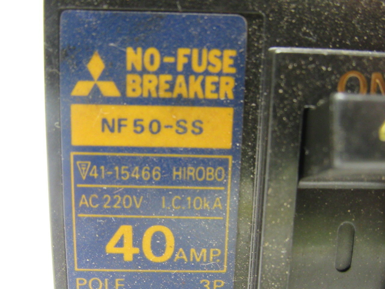 Mitsubishi Electric NF50-SS 40A No Fuse Breaker 600V 3 pole