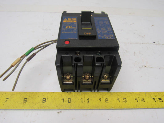 Mitsubishi Electric NF30-SS 20A No Fuse Breaker 3 Pole 600V