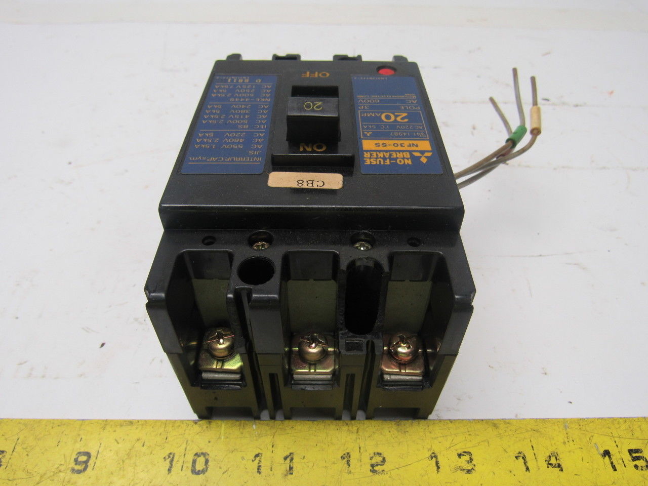 Mitsubishi Electric NF30-SS 20A No Fuse Breaker 3 Pole 600V