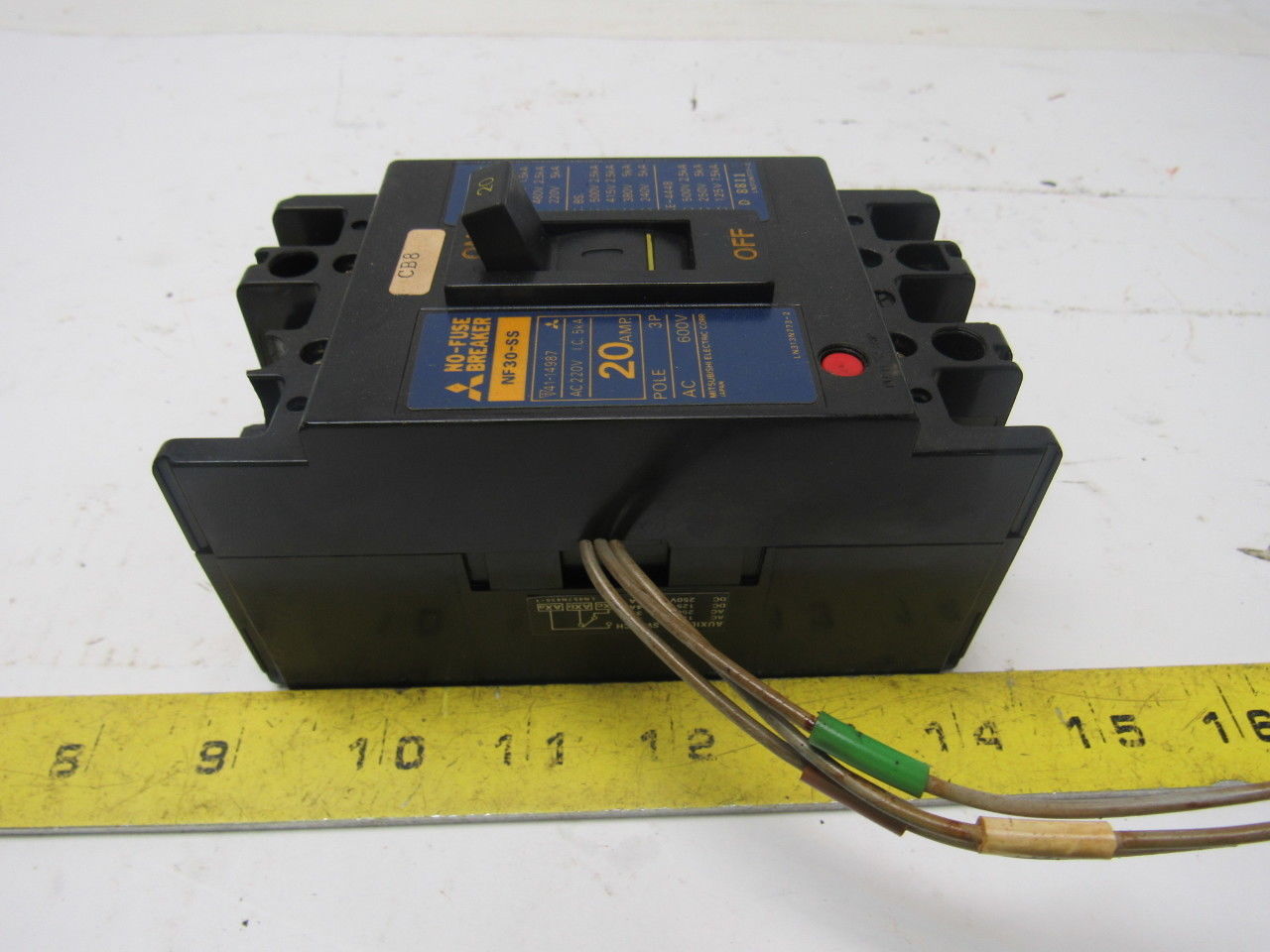 Mitsubishi Electric NF30-SS 20A No Fuse Breaker 3 Pole 600V