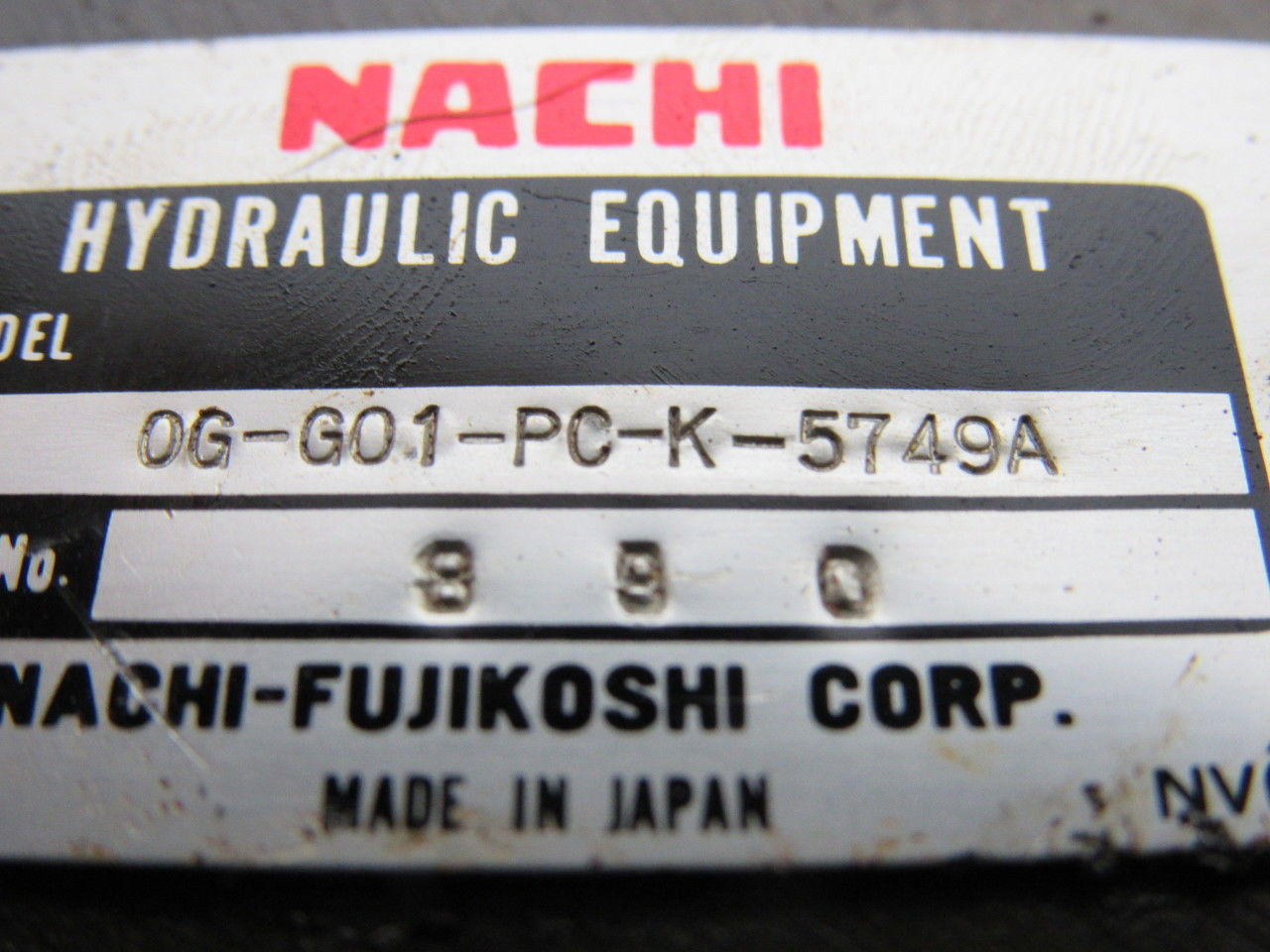 Nachi 0G-G01-PC-K-5749A Hydraulic Pressure Reducing Modular Valve