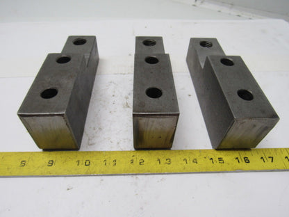 Lathe Chuck Jaw Set 6.5" Long X 1.5" Wide X 2.250" Tall Lot of 3