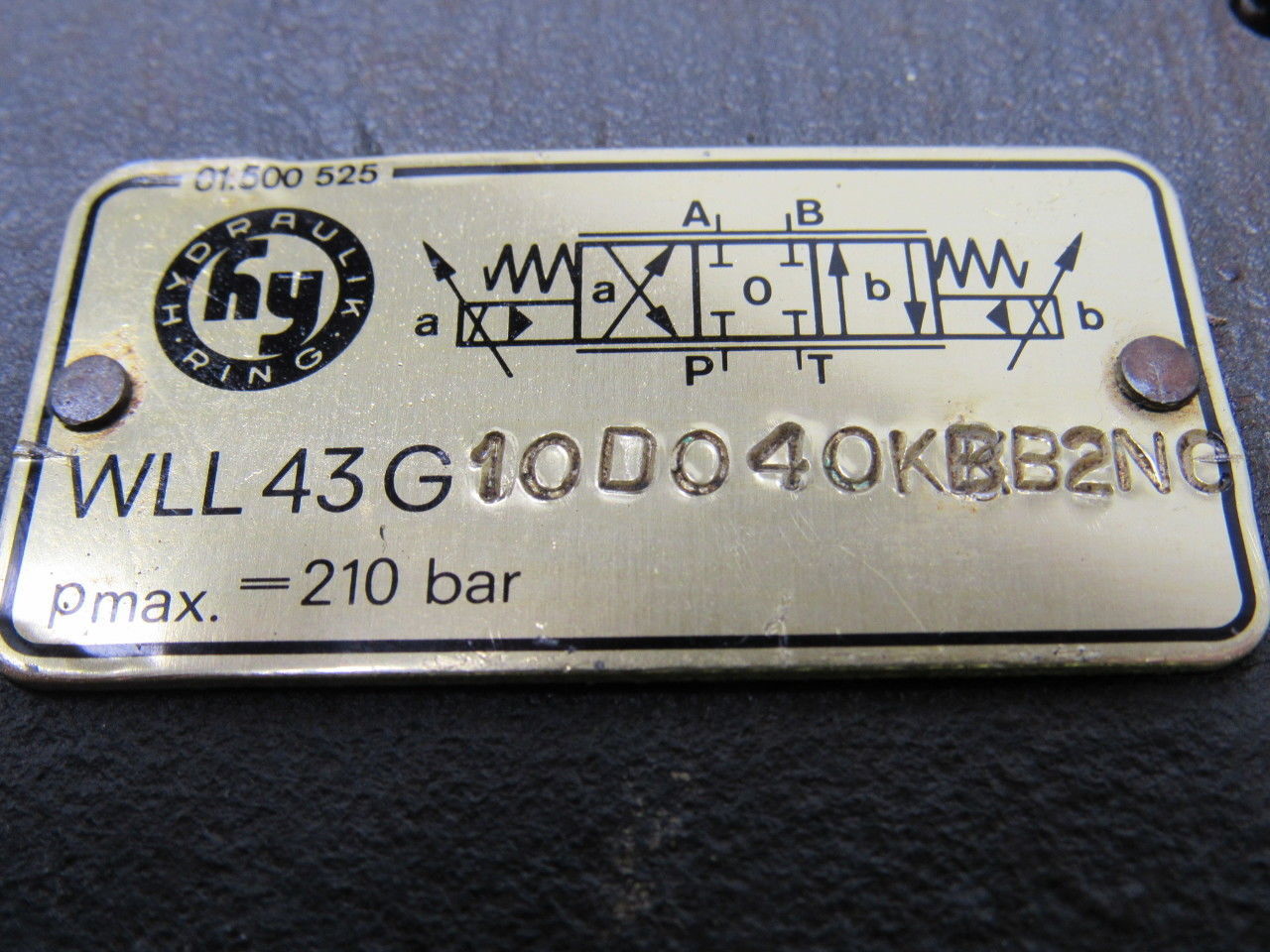 Hydraulic Ring WLL43G10D040KBB2NC Hydraulic Valve