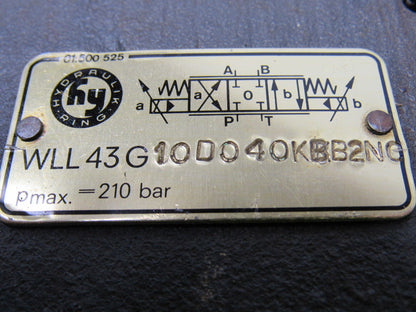 Hydraulic Ring WLL43G10D040KBB2NC Hydraulic Valve