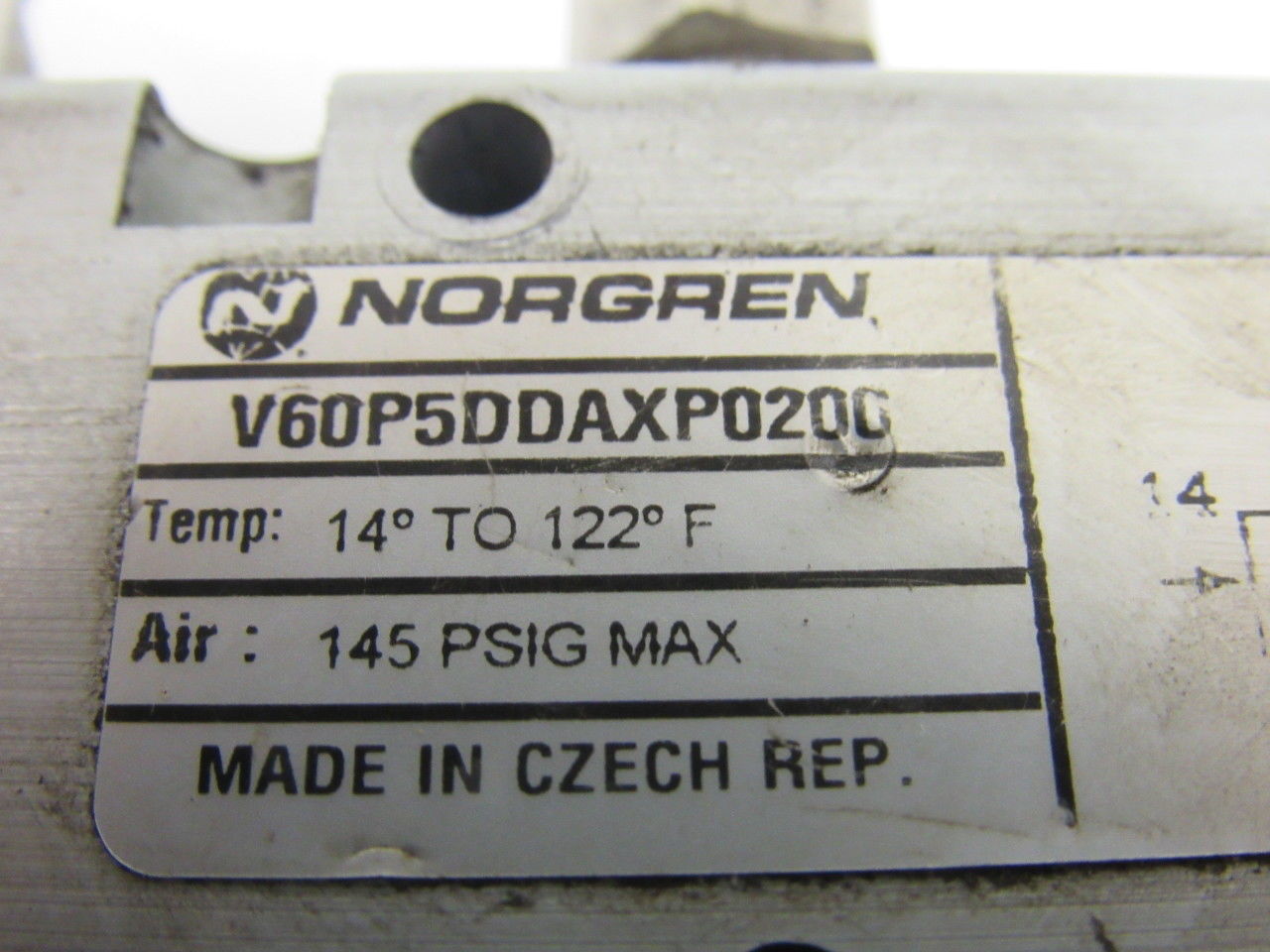 Norgren V60P5DDA-XP020C Pneumatic Air Valve 1/8" NPT 145PSI
