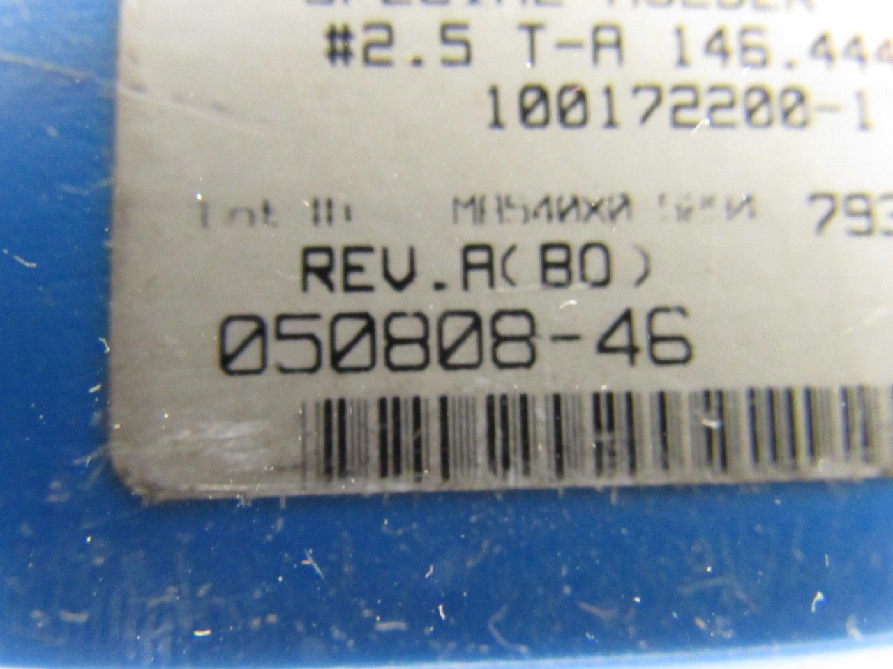 AMEC 050808-46 Rev A(B0) Indexing Counter Bore Chamfer Holder #2.5 T-A 146.444mm